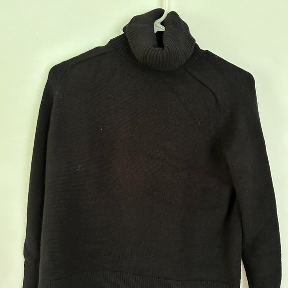 J. Crew Black Cashmere Turtleneck Size XS Extra Small Excellent Condition - Picture 2 of 8